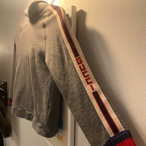 Kids GUCCI Grey Striped Hoodie - Size 8